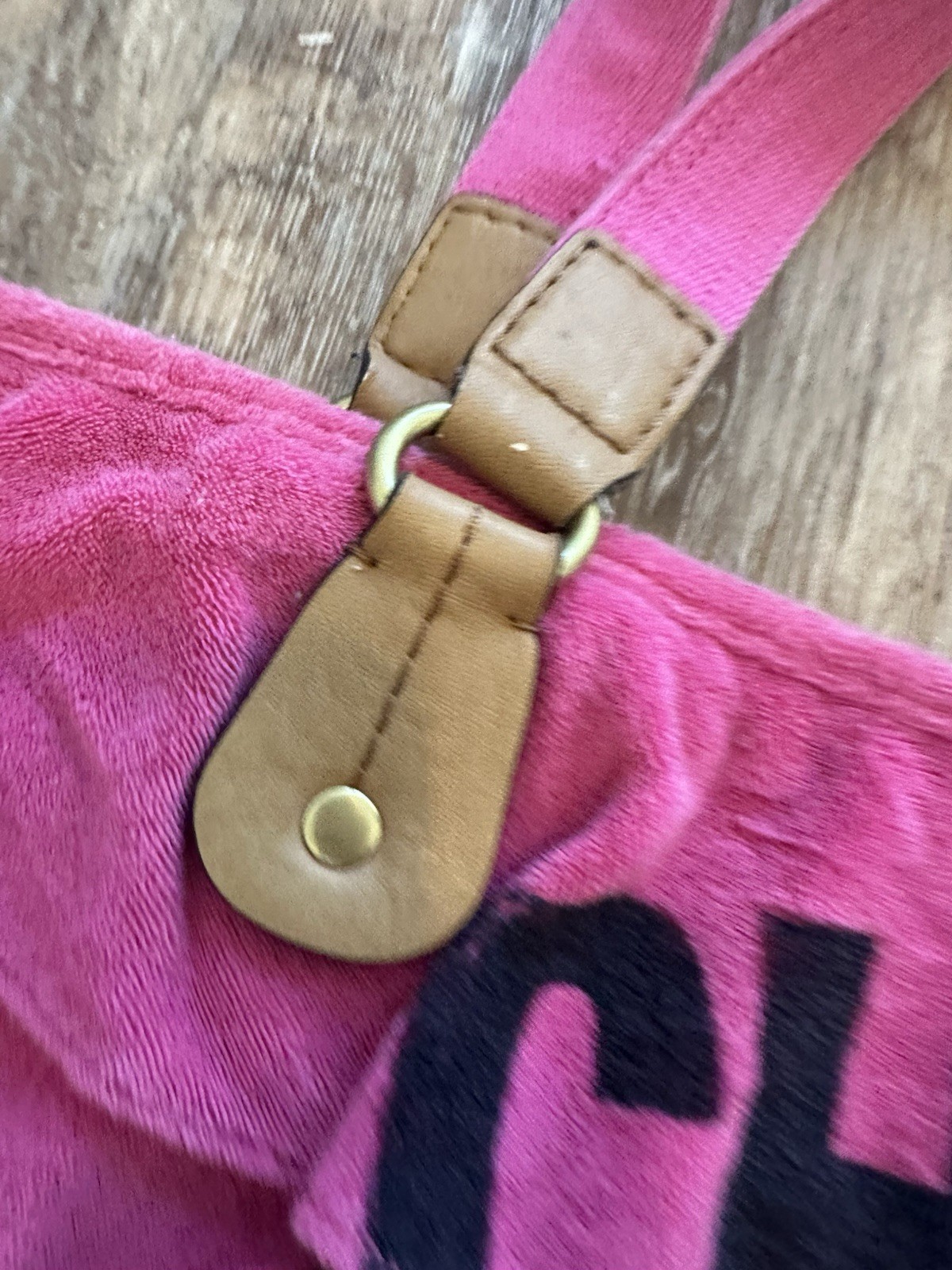 Y2K Juicy Couture Terry Cloth Pink Ruffle Tote Bag Purse Choose Juicy Vtg