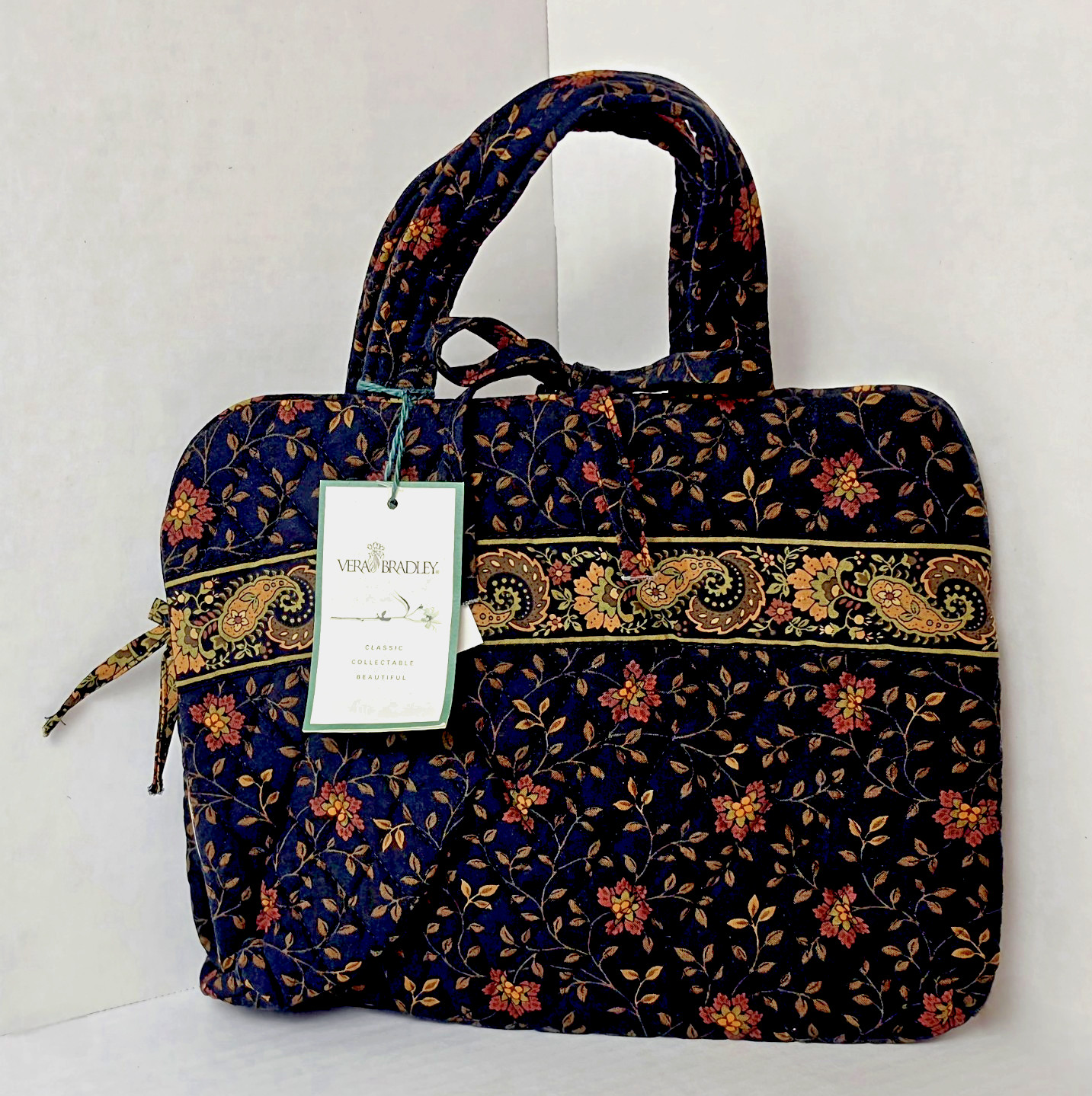 Vera Bradley Essential Travel Organizer in Cotton Black Walnut 1999