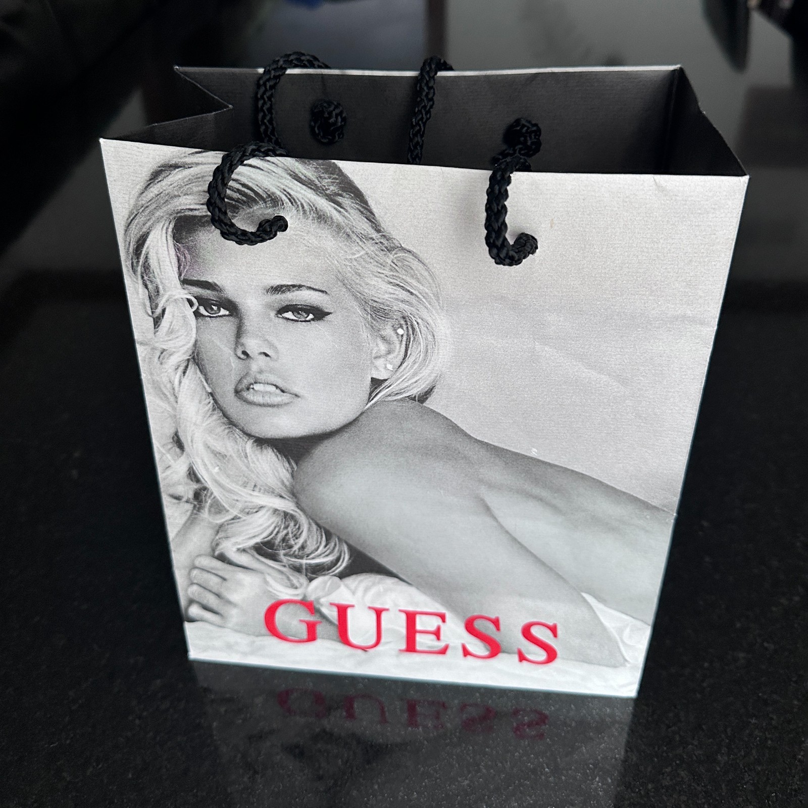 Anna Nicole Smith 1992 Guess paper bag limited addition 10.5 x 8.5 x 4.5 inches