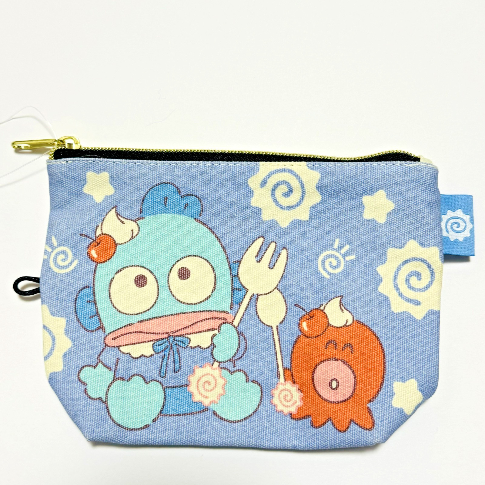 Sanrio Hangyodon Pouch Cosmetic Bag Kawaii Japan Limited Blue Cute