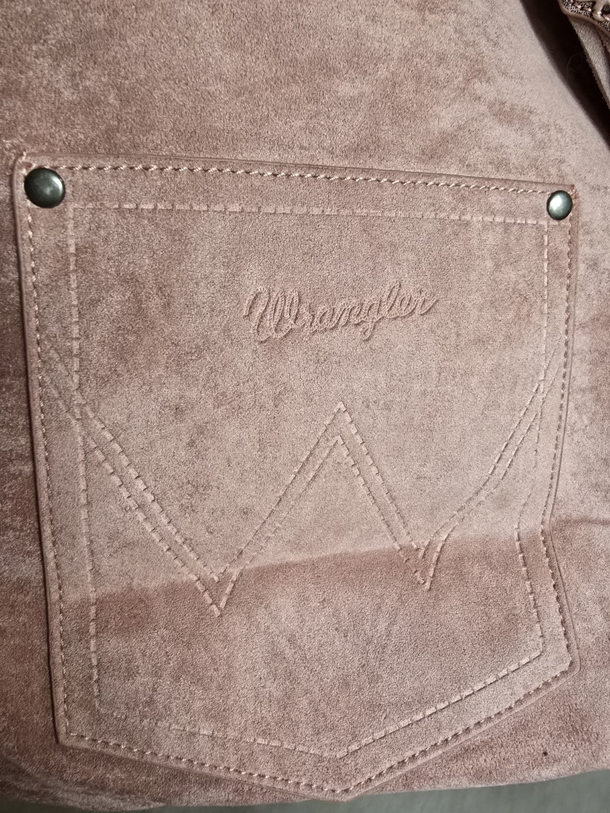 NEW! Wrangler Large Dusty Rose PINK Suede Fringe Leather Hobo Bag Western Boho