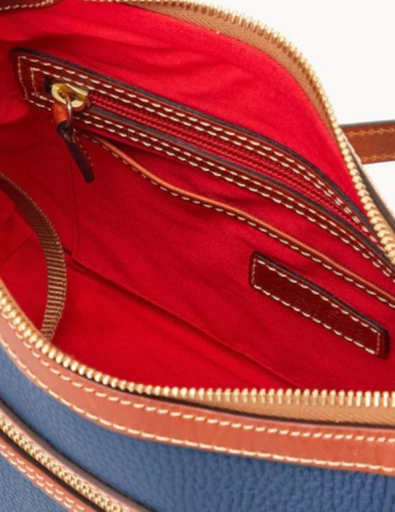 Dooney and Bourke Leather Crossbody Hobo-Jeans-R1890JE-Org. Dust Bag-NWT