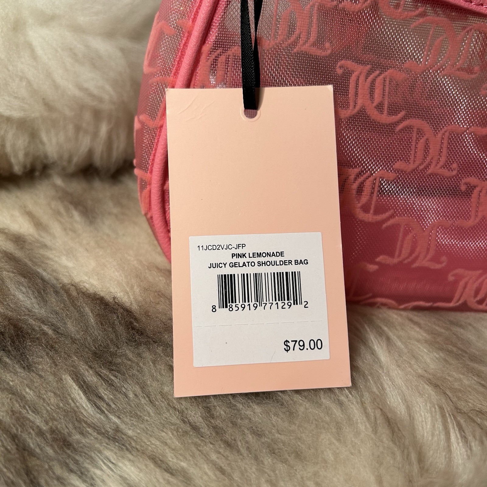 NWT Juicy Couture Gelato Clear Shoulder Bag – Pink Lemonade Mesh