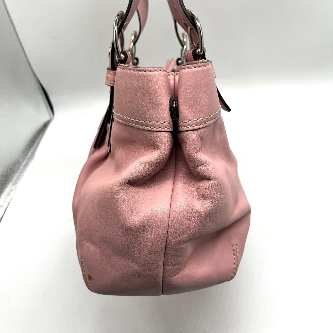 COACH Soho Pink Leather Tote Bag 34cm x 21cm x 12cm, Light Pink, DurableeBay T