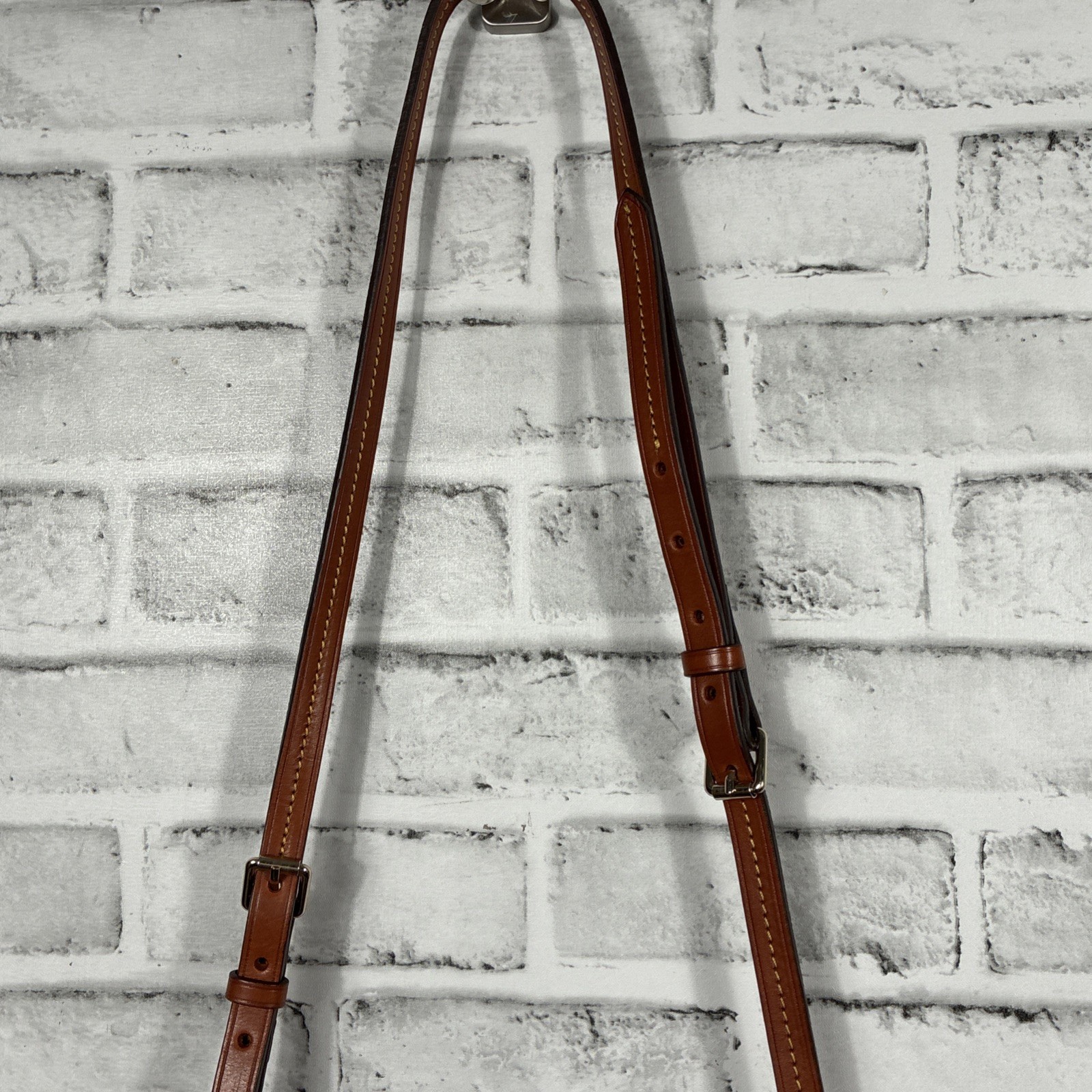 VTG Dooney & Bourke Italian Nylon Canvas Crossbody w/ Vacchetta Leather