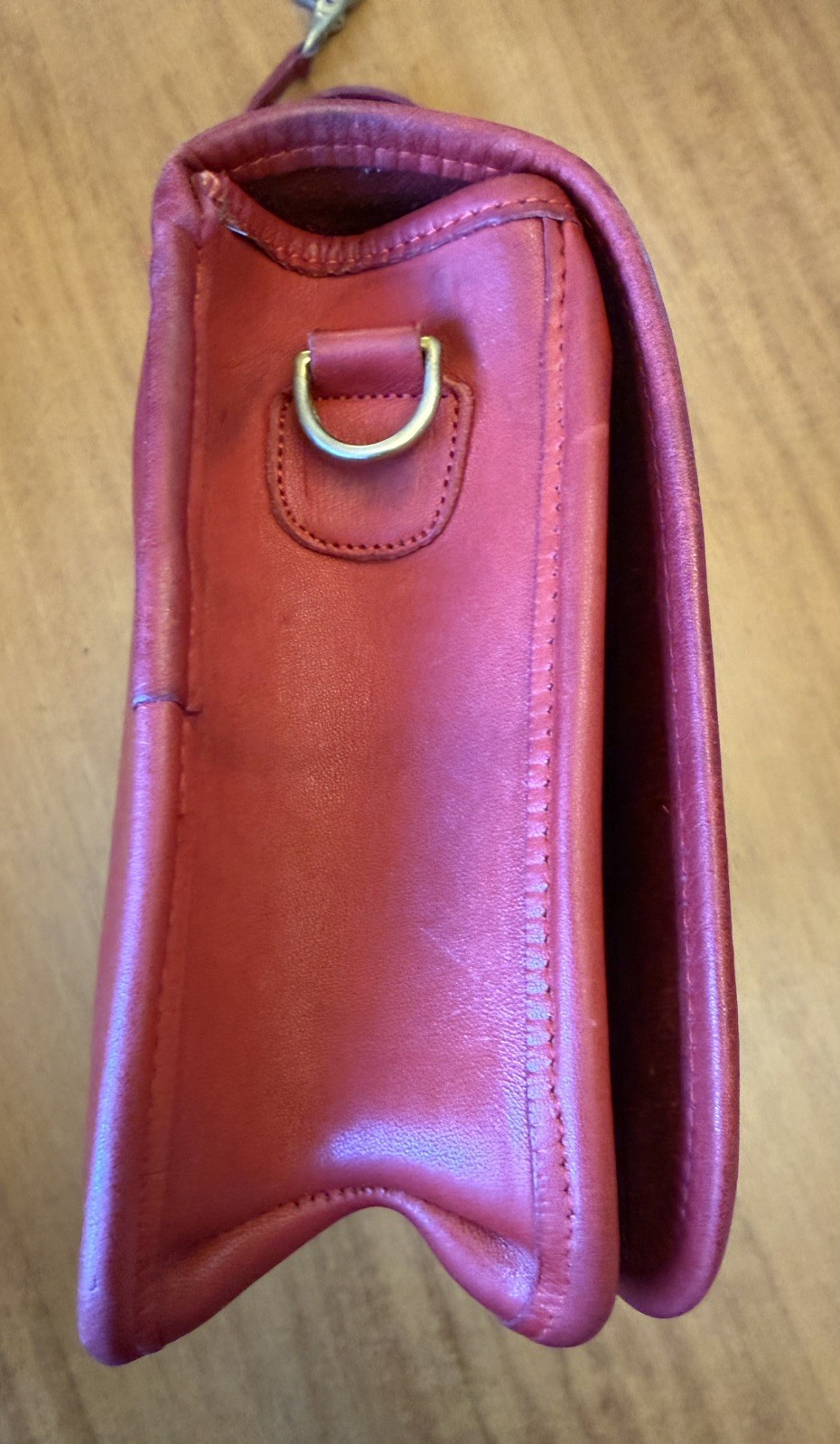 Vintage Coach Red Convertible Clutch Bag made in NYC 9635