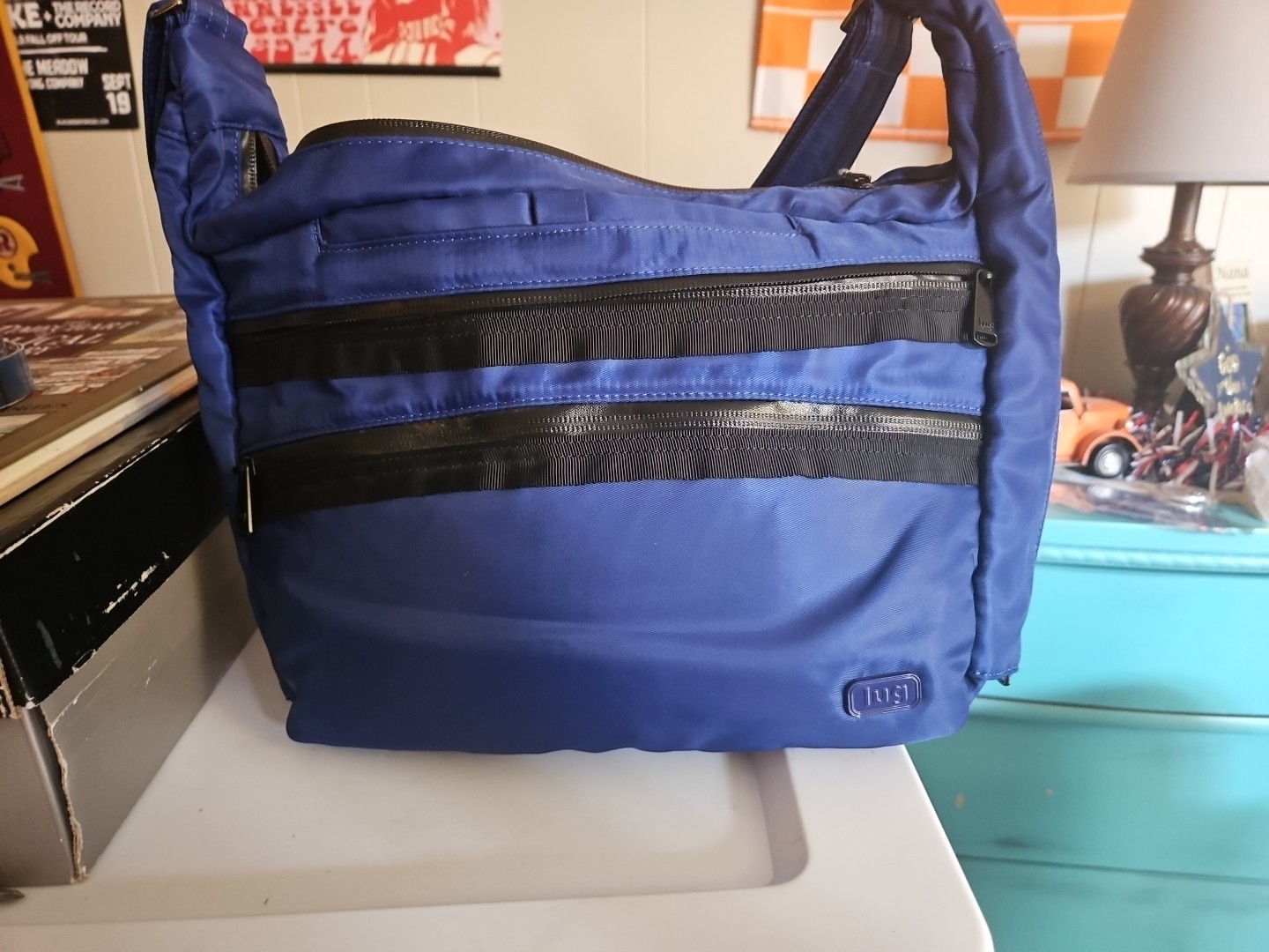 Lug Trooper Bag Crossbody Purse Blue Travel Adjustable Strap NW/OTs