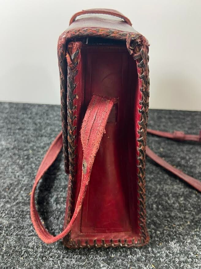 Handmade Leather Purse , made in Mexico and initialed with LMR
