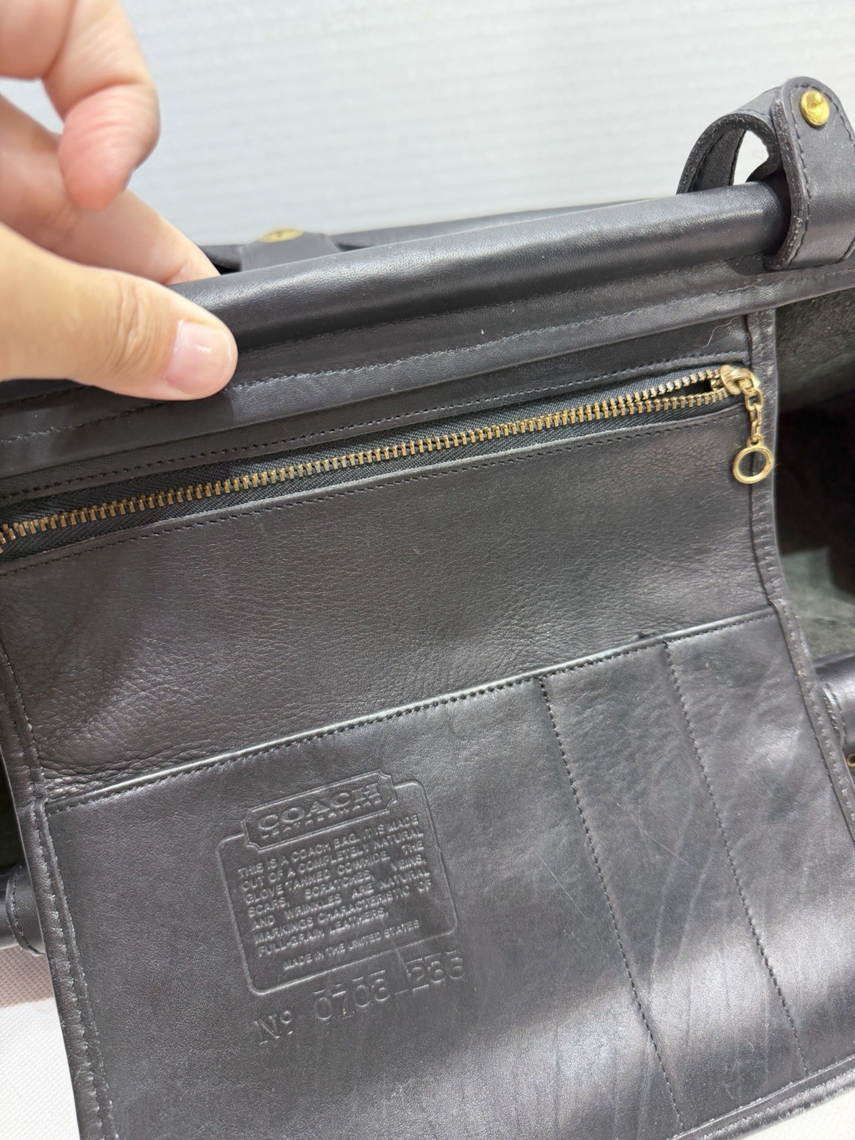 Coach Vintage 90s Black Barclay Leather Tote Bag XL 0703-236 Made In USA