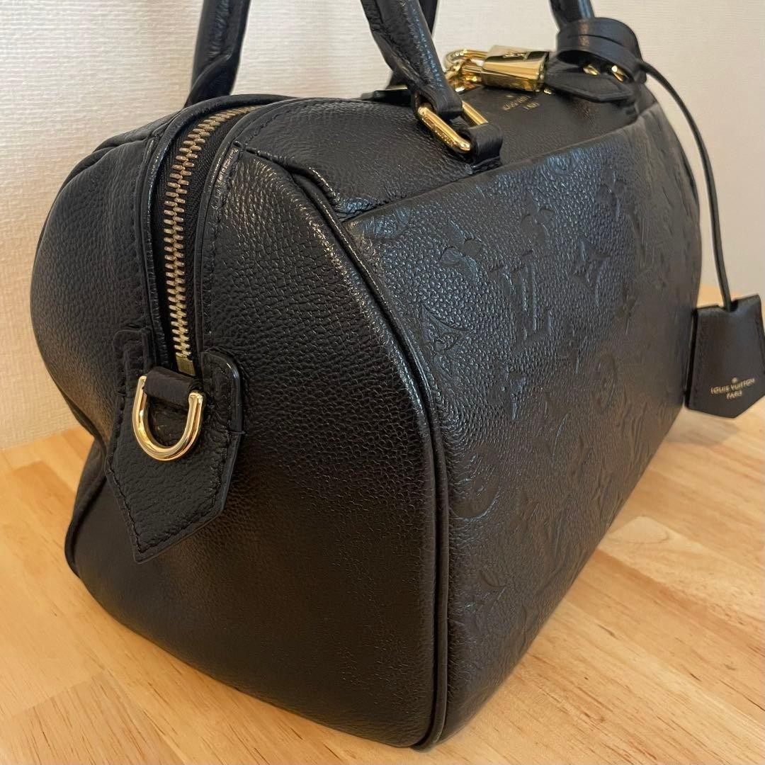 Louis Vuitton Speedy-Bandoulière 25 M40762 Monogram Empreinte Noir Leather 2way