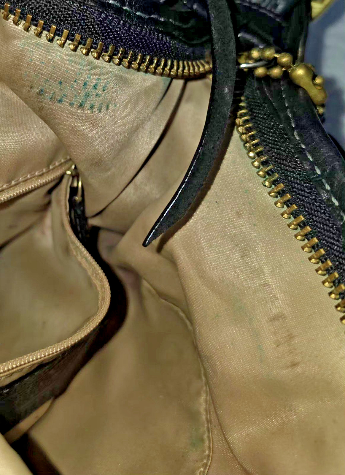 Coach Bleecker Signature Duffle Bucket Bag VTG Khaki/Black F0768-11437