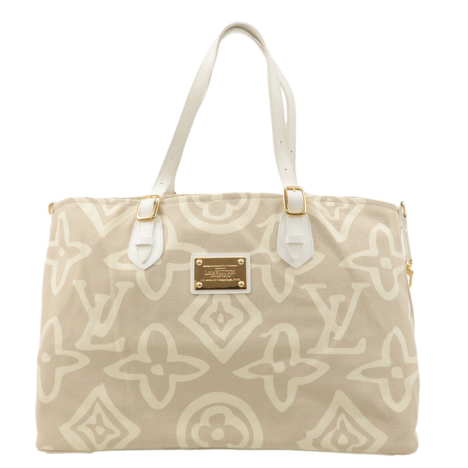 Louis Vuitton Cruise Line Tahitienne GM Shoulder Bag Beige M95675 Auth Used