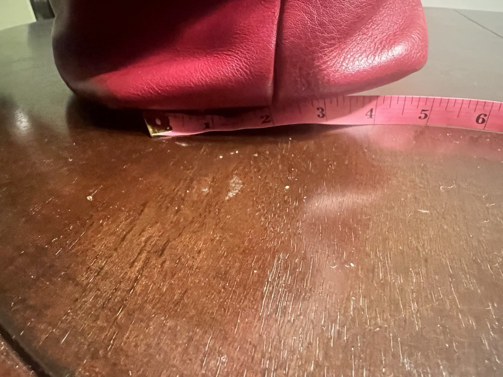 Dooney & Bourke Red Solid Shoulder Bag Brown Strap Gold Hardware Logo Stitching
