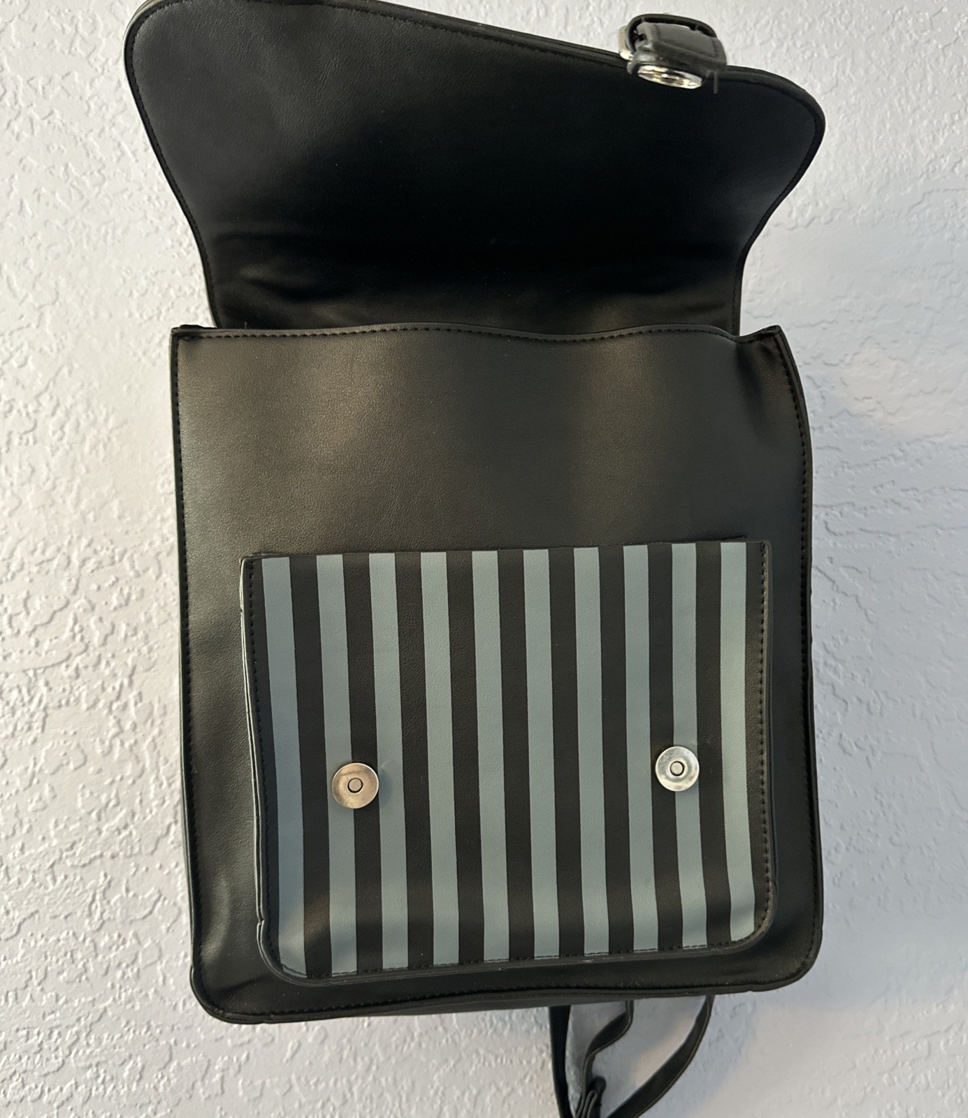 Wednesday Addams Book Bag Pack Addams Family Nevermore Academy Black Leather bag