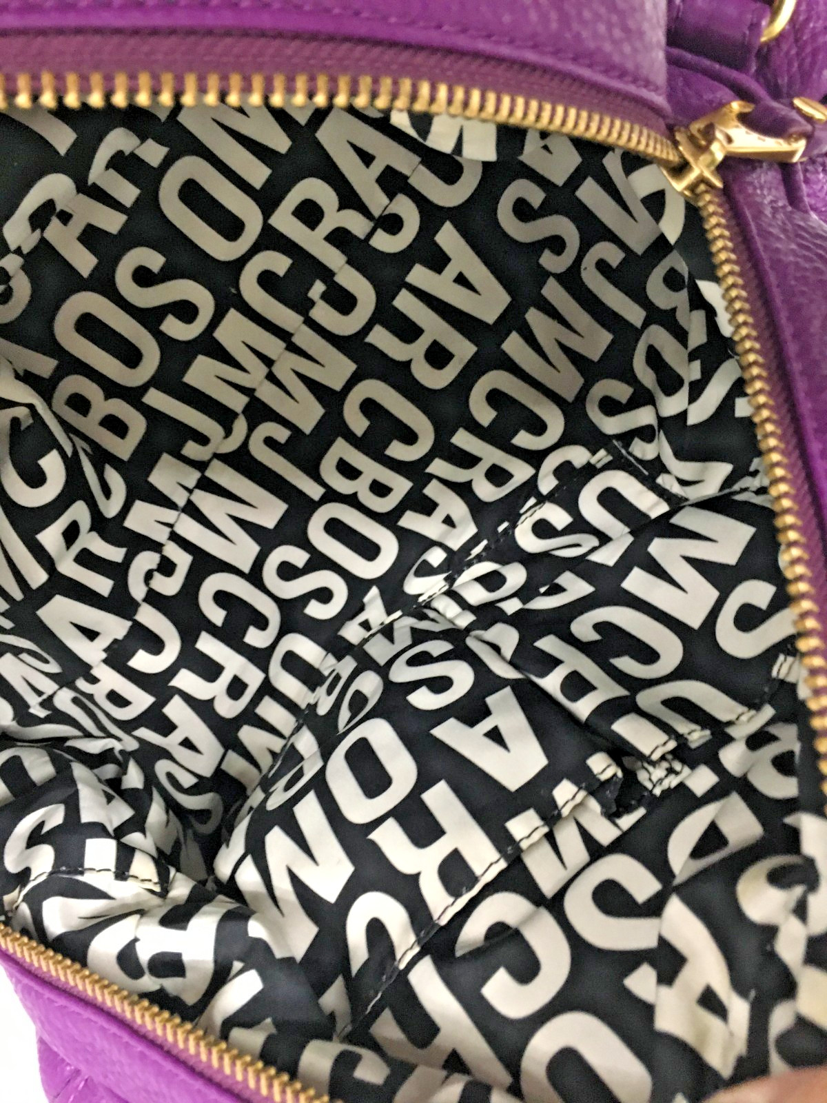 Purple Marc by Marc Jacobs Classic Q Baby Groovee Leather Bag