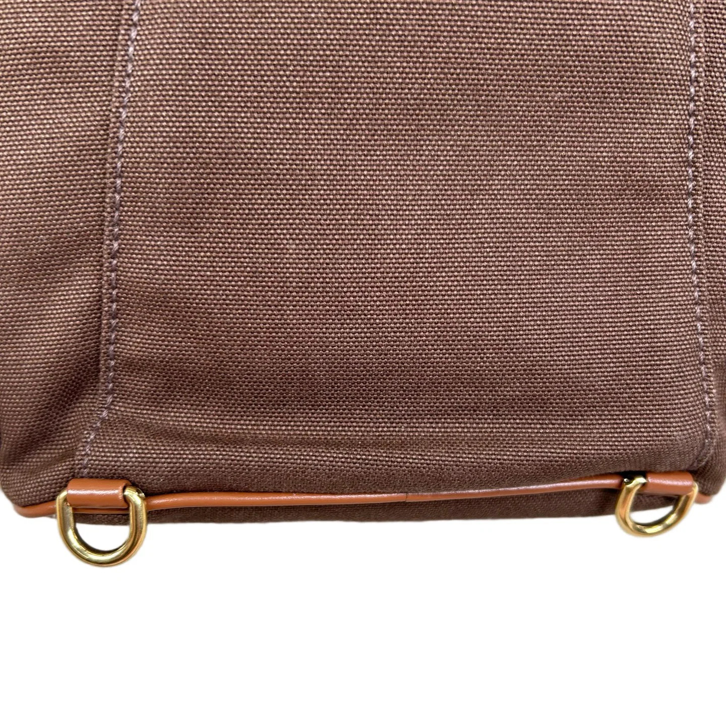 Miu Miu Backpack Espresso Brown Brown Canvas Calfskin (dh071726d0r)