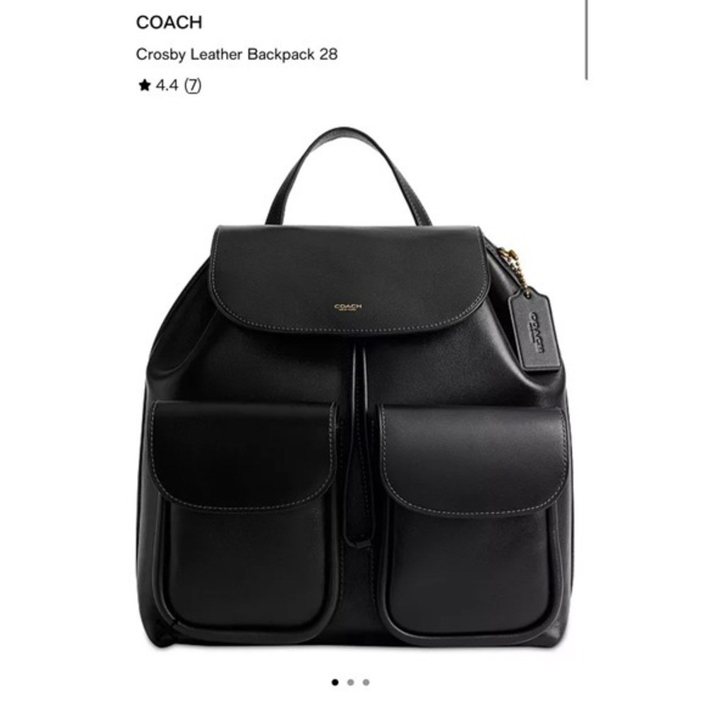 Coach Crosby Leather Backpack 28 Women’s Medium Black Excellent