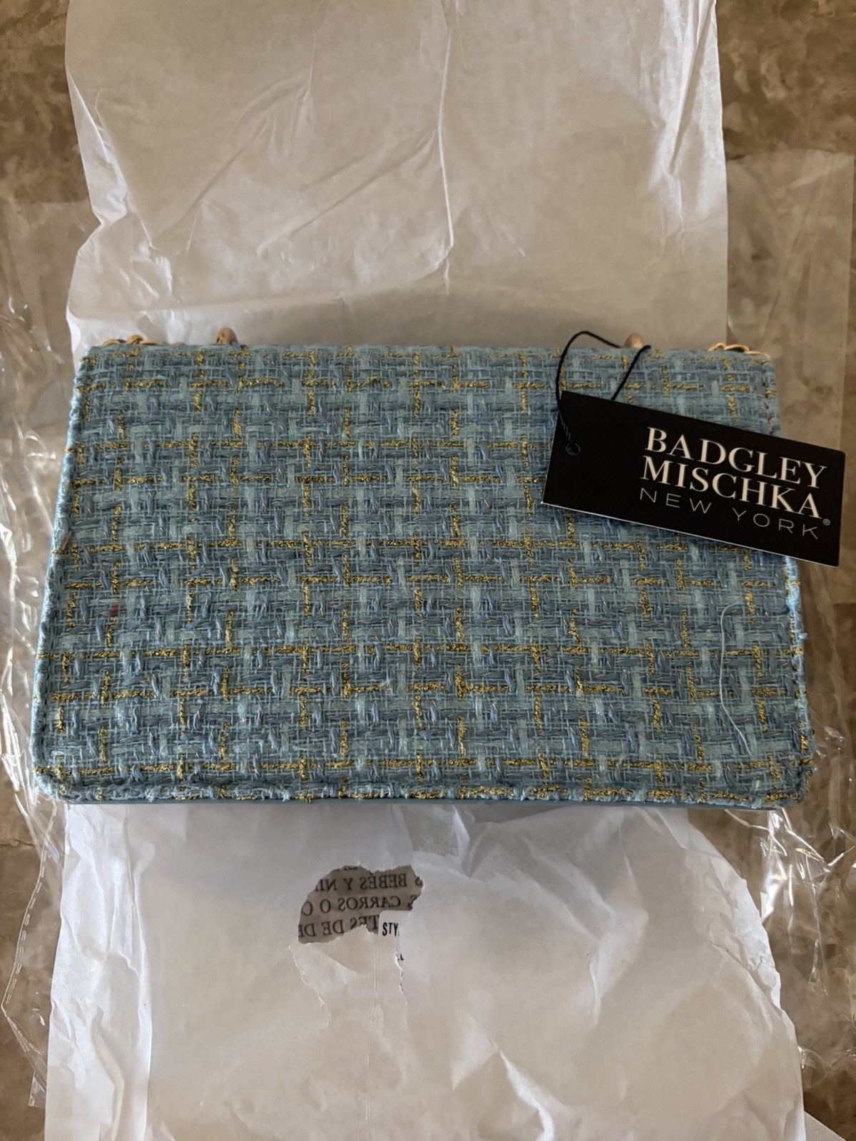 badgley mischka New York Bag blue BRAND NEW