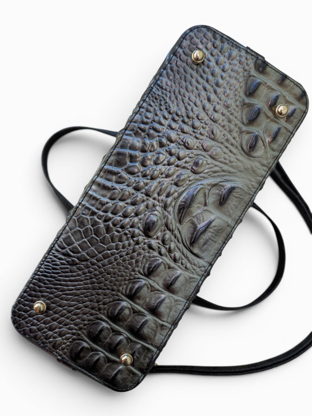 Brahmin Mini Misha Satchel, Nightfall Ombré Croc-Embossed Leather