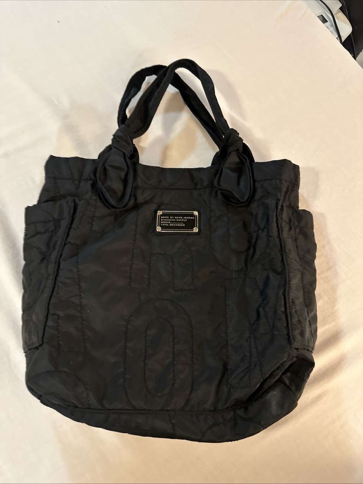 Marc Jacobs Women’s Tote Black Quilted Nylon Workwear Standard Supply Bag