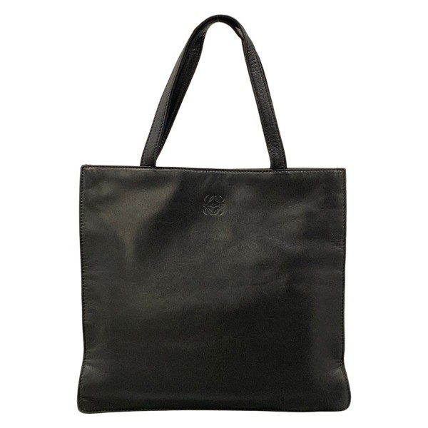 Authentic Loewe Leather Black Tote Bag From Japan