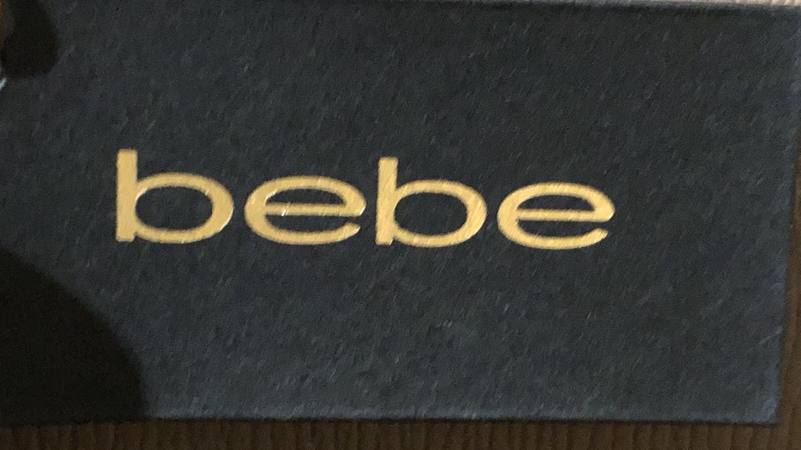 bebe Fabiola Saffiano Crossbody Purse in Taupe With Gold Logo New With Tag