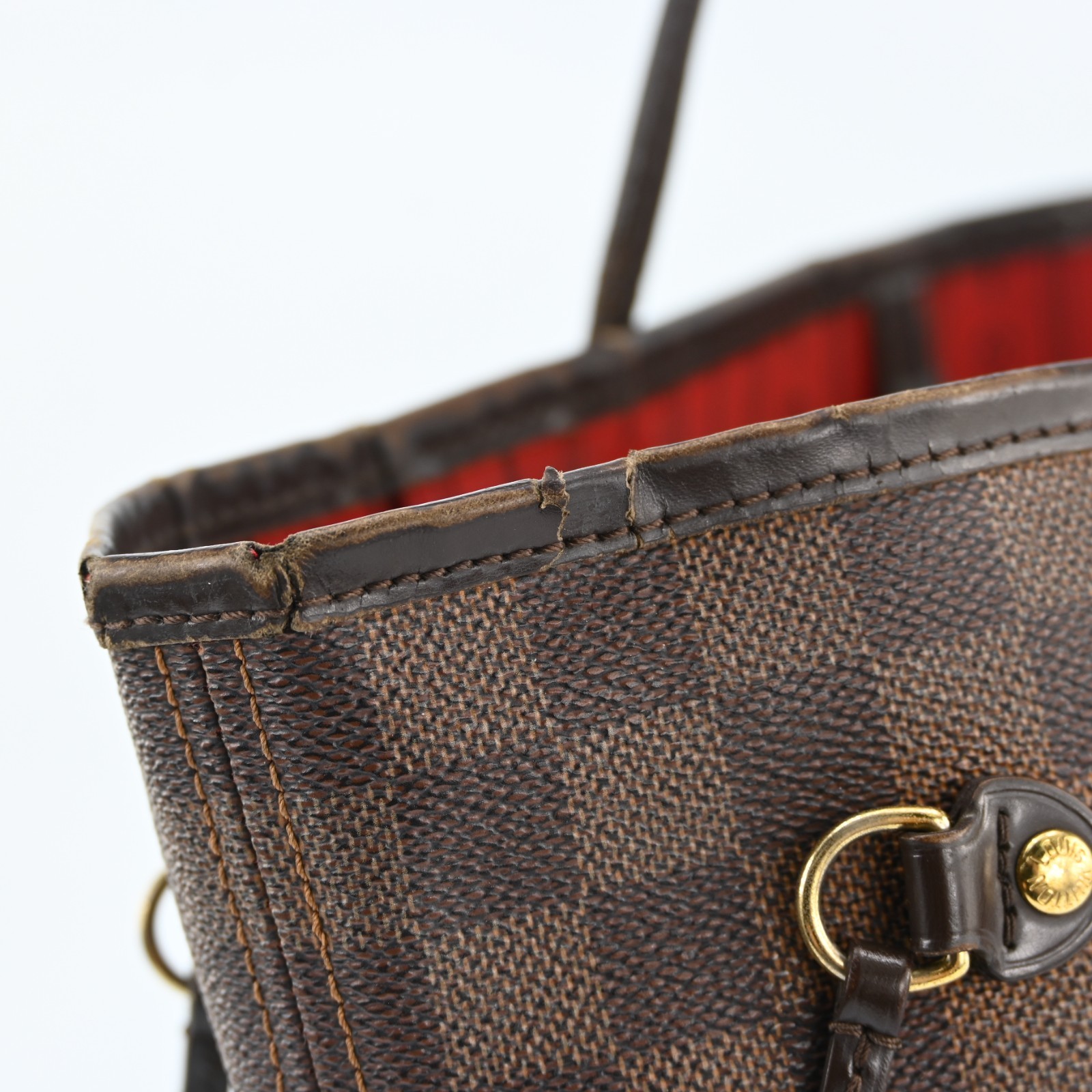 Louis Vuitton Neverfull MM Shoulder Bag Damier Ebene Tote Bag N51105 N2708YG801