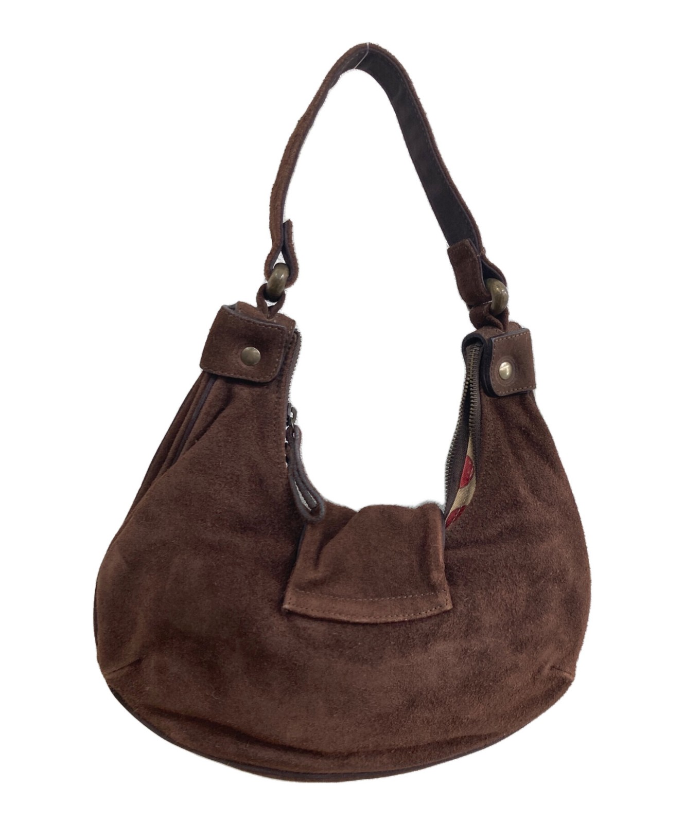 Dolce & Gabbana Suede One Shoulder Bag Brown #TFB5674