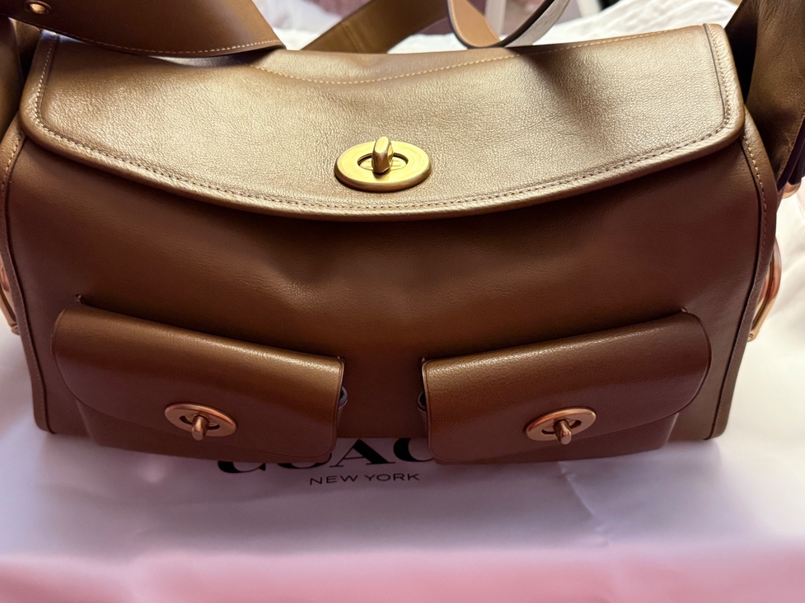 BNWT Coach Turnlock Haversack – Olive