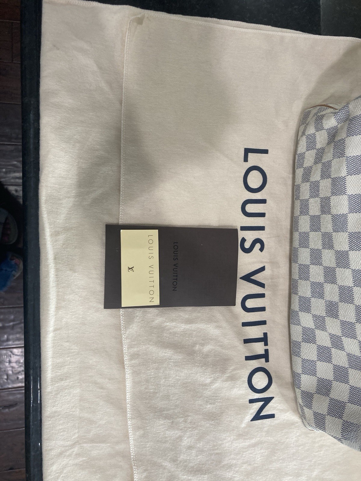 Louis Vuitton Damier Azur Speedy 35 w Lock Key Organizer Box