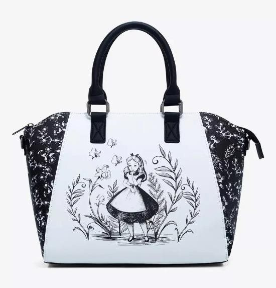 Disney Alice In Wonderland Black & White Mini Backpack & Wallet & Satchel Set