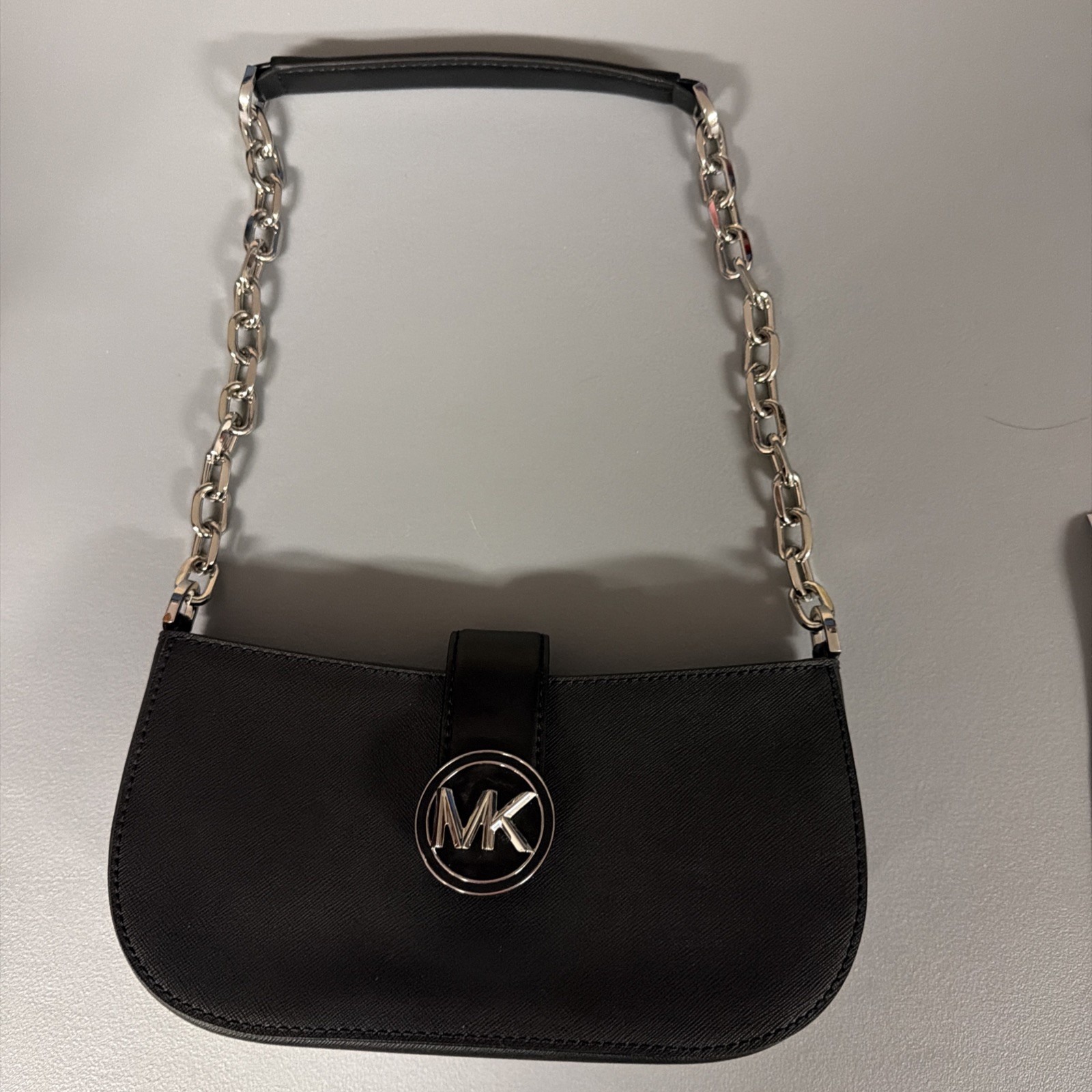 Michael Kors Carmen Small Pouchette Black Shoulder Bag Pre-owned