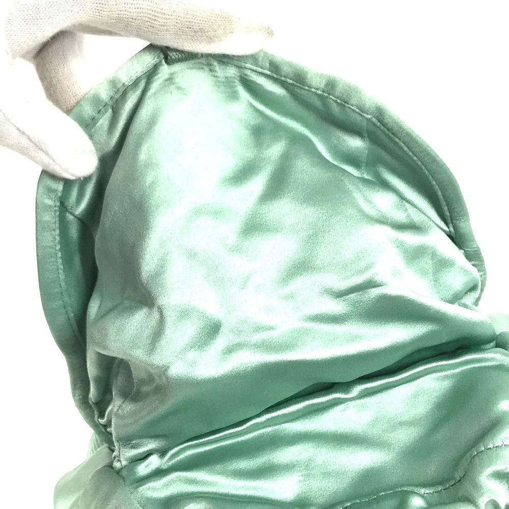 Authentic PRADA Green Satin Triangle Logo Backpack 19cm x 29.5cm x 12cm Damaged