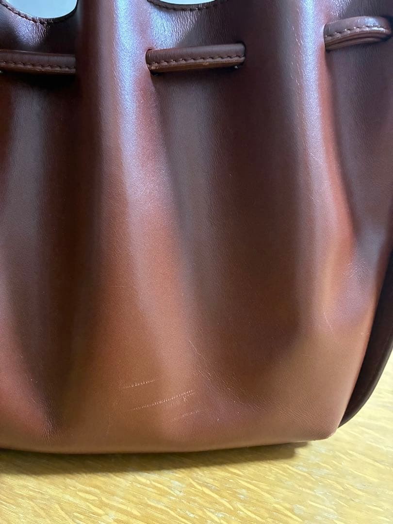 A.P.C. Brown Leather Shoulder Bag Crossbody Strap Included Pre Owned Vintage