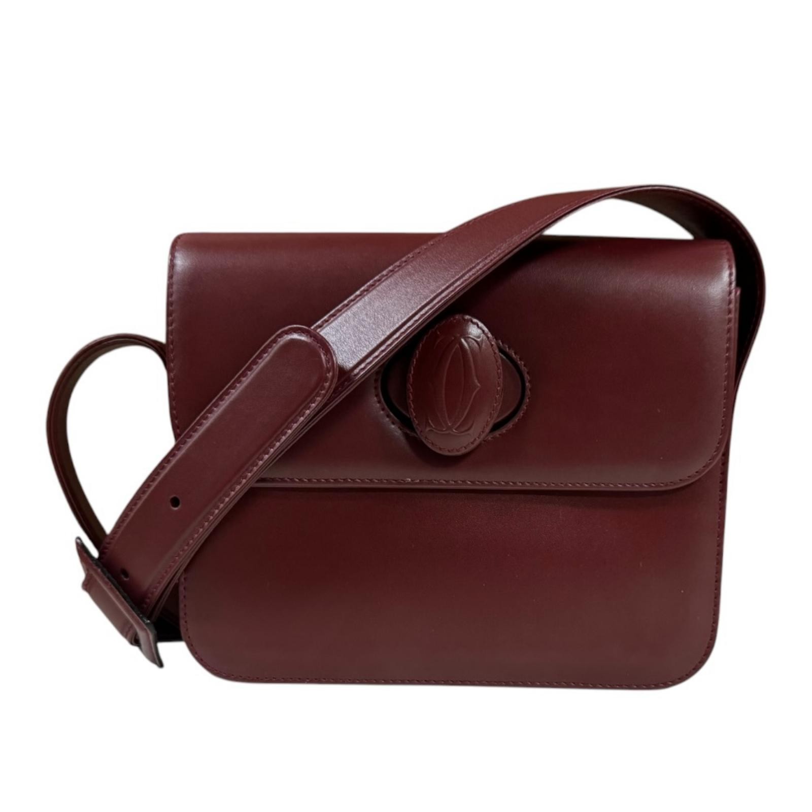 CARTIER Shoulder Bag Cross Body leather used