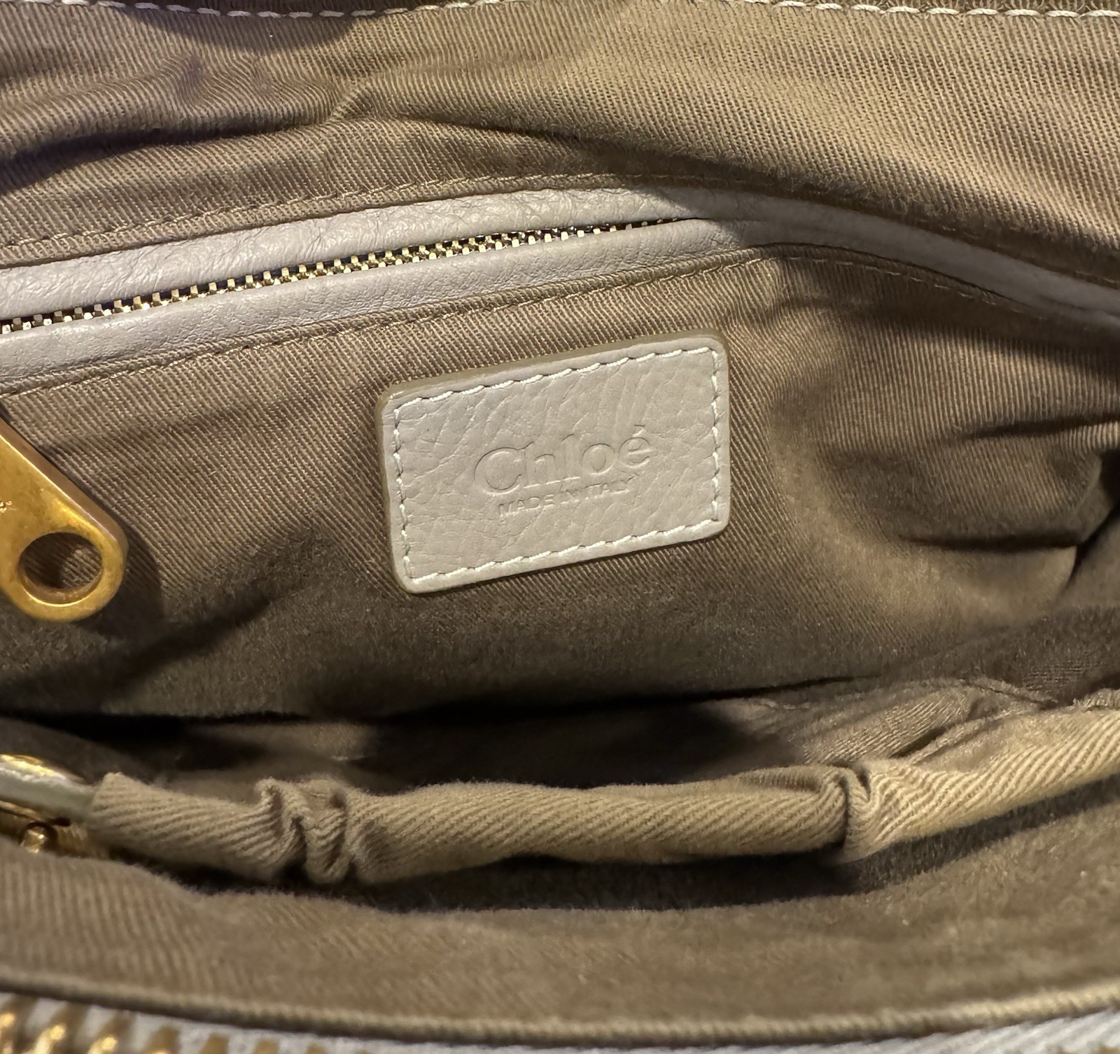 Chloe Marcie Grained Leather Bag, Small, Cashmere Gray