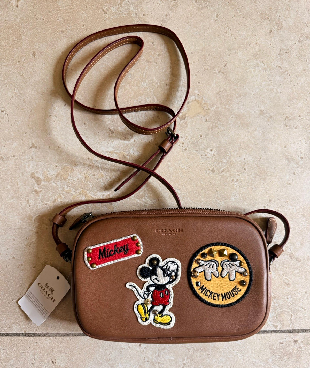 Coach x Disney Limited Edition Mickey Mouse F59532 Brown Leather Crossbody NWT