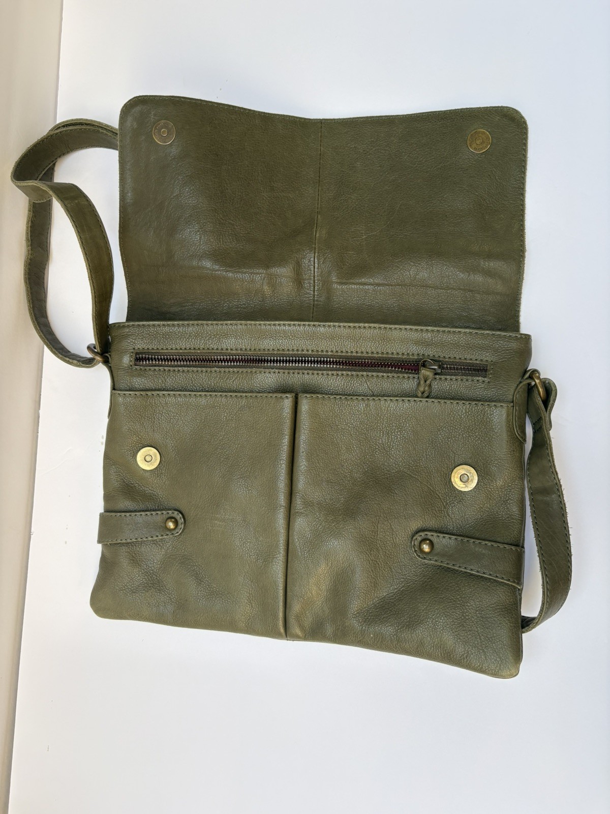 RPS Rock Paper Scissors Leather Crossbody Shoulder Bag Boho