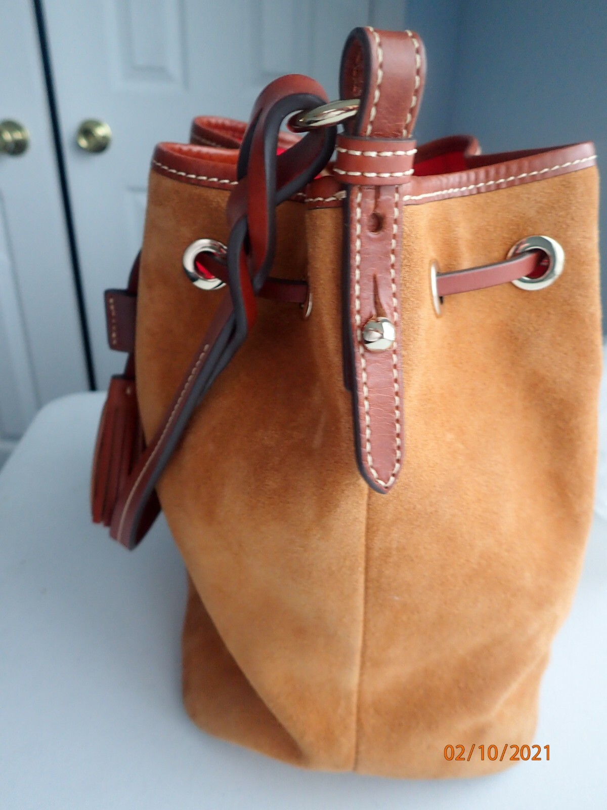 Dooney & Bourke Suede Tasha Drawstring Bag