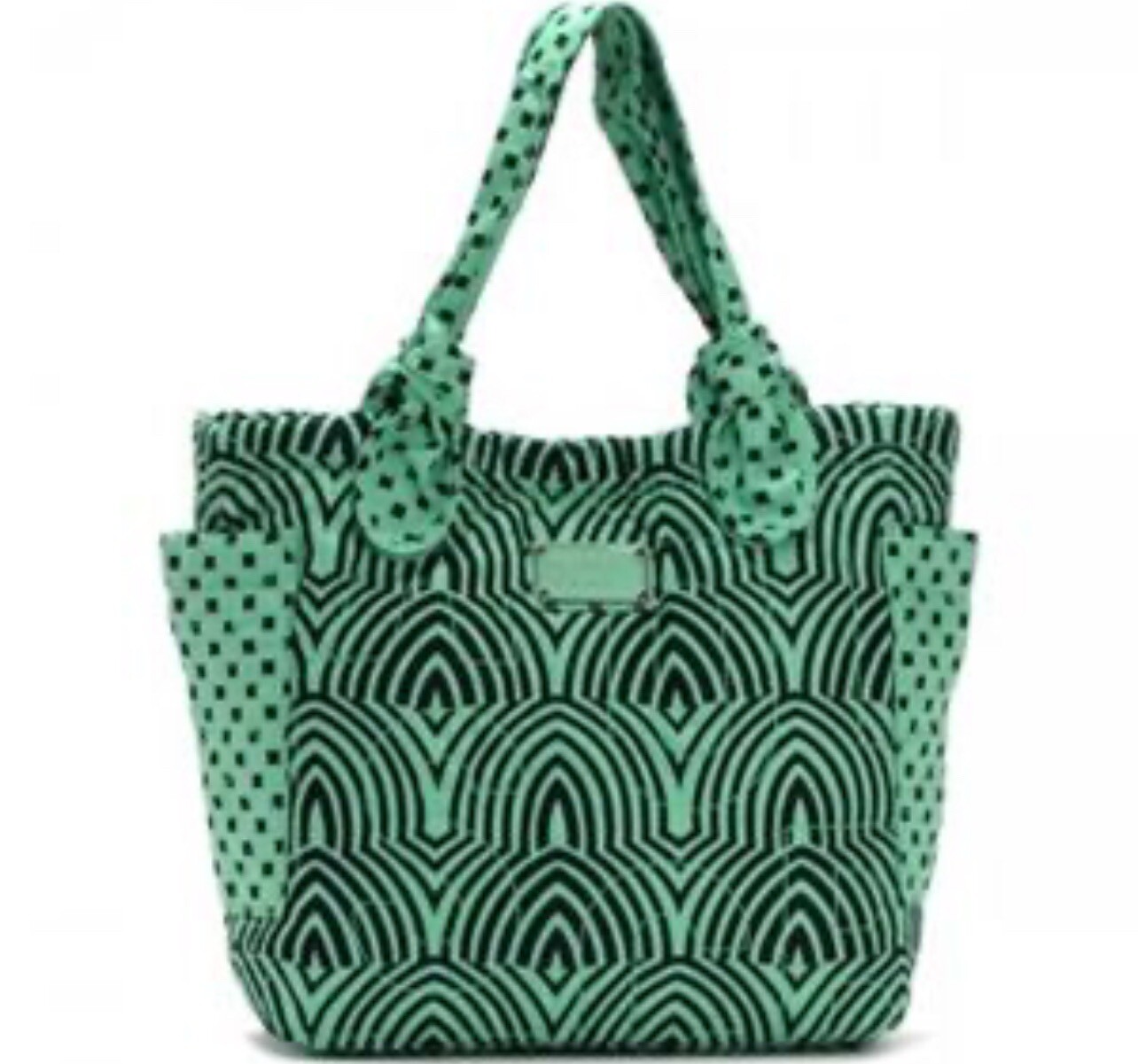 Marc Jacobs Signature Nylon Tate Tote Teal Green Bag – Large