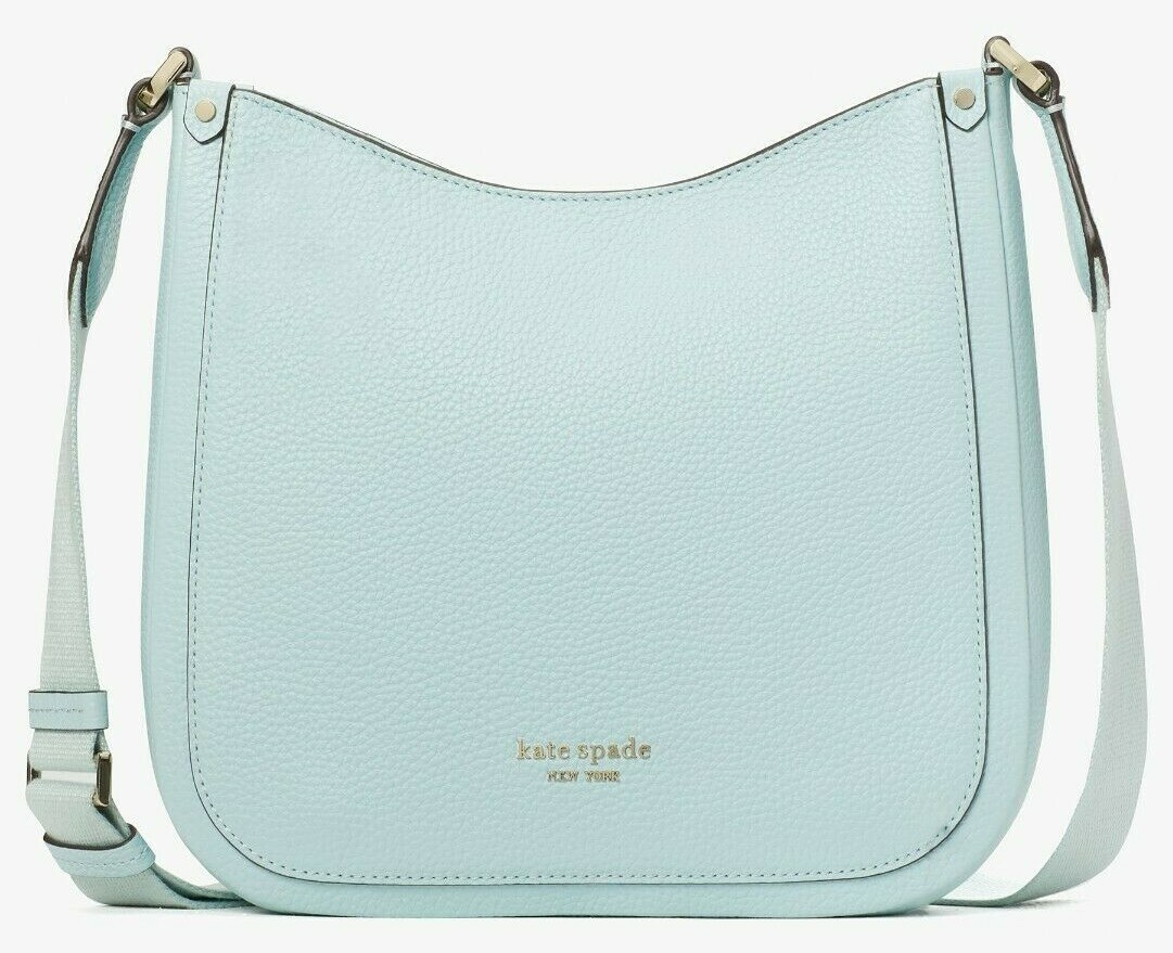 NWB Kate Spade Roulette Messenger Blue Leather Crossbody PXR00329 $228 Gift Bag