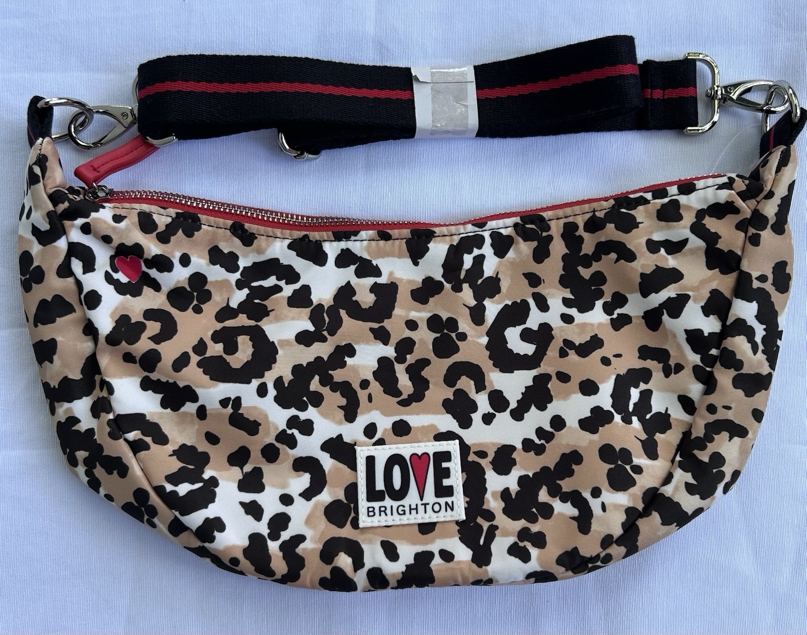 Brighton Love Leopard Print Swing Bag Crossbody Purse Spotted Love NWT