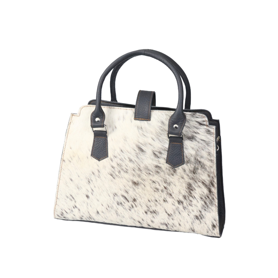 Ladies Cowhide Leather Hair on Shoulder Bag (Medium)
