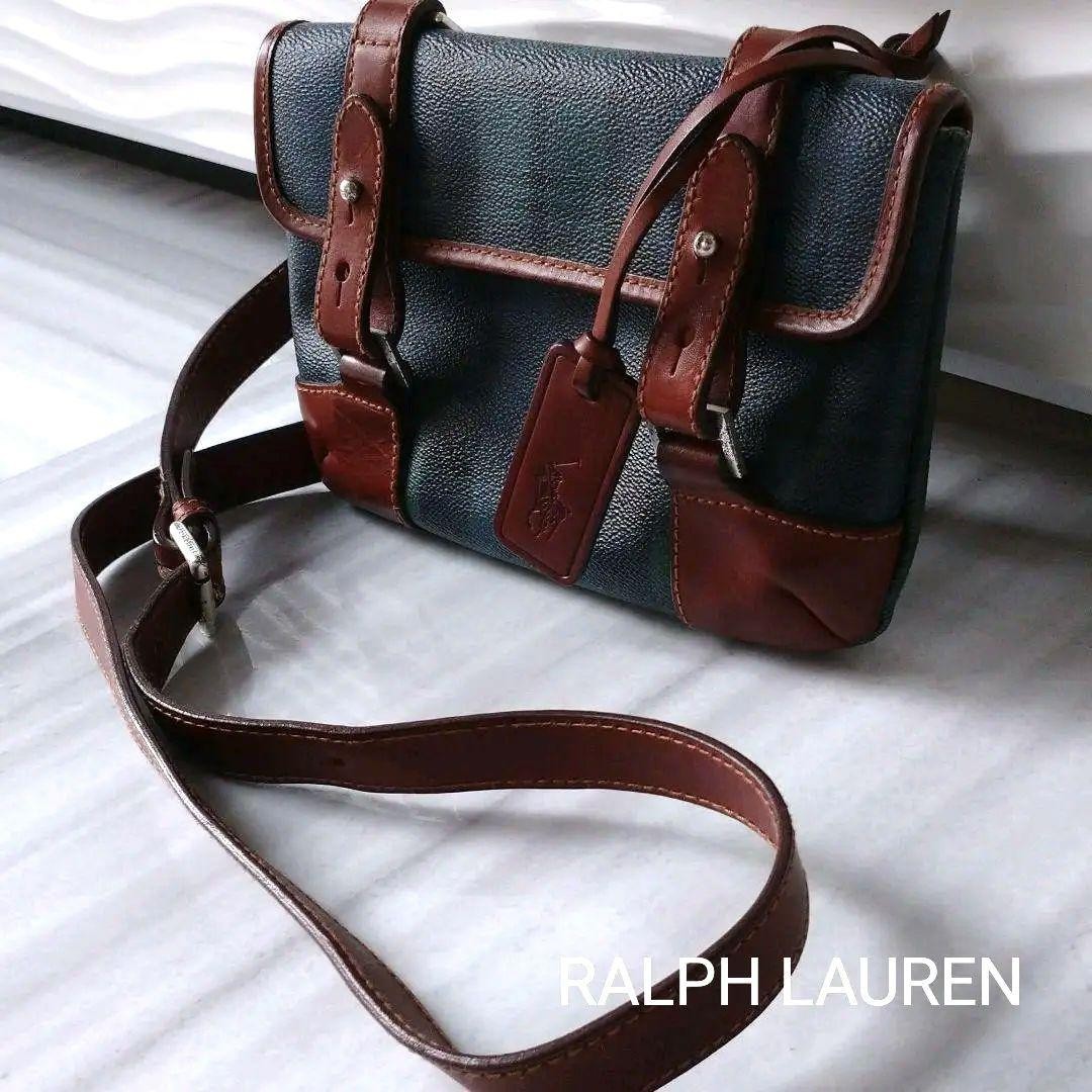 Ralph Lauren Crossbody Bag Check Print 15x21cm Used