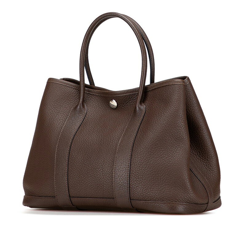 Hermes Garden Party TPM Bag Handbag Negonda Leather Chocolat Brown L Stamp 99