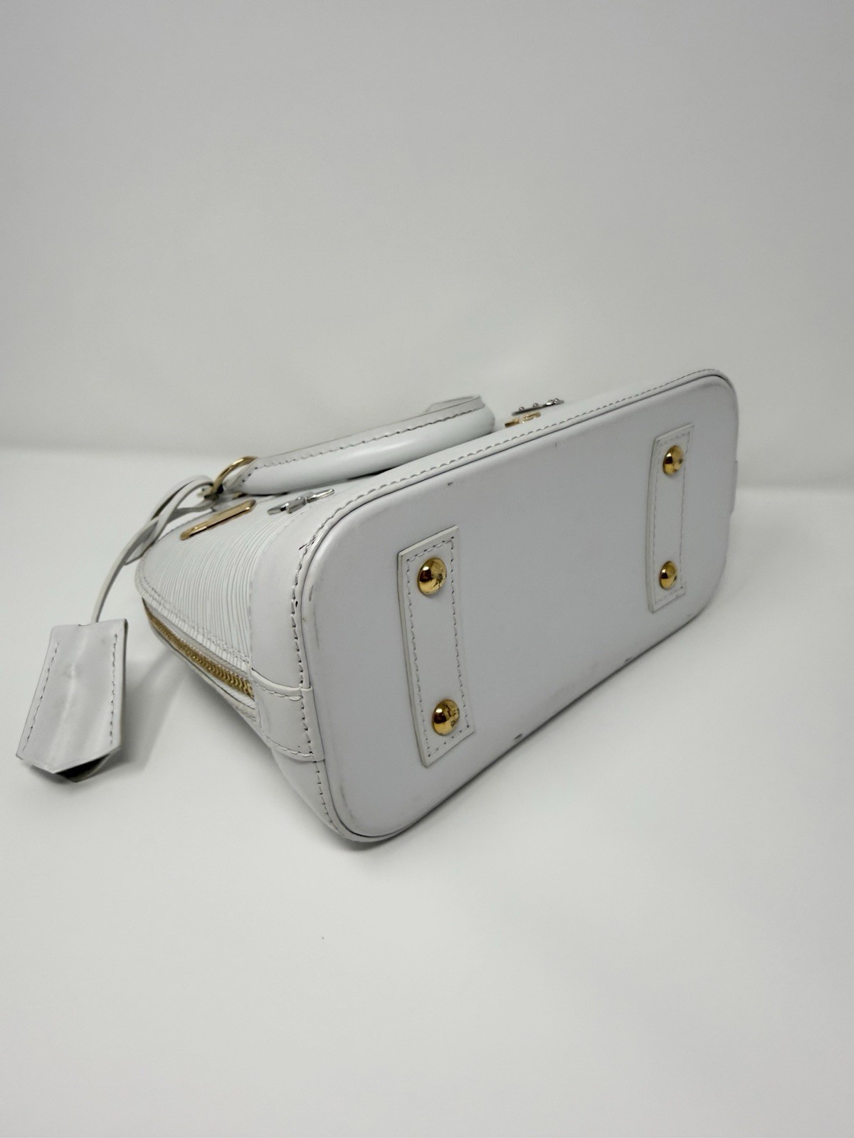 Louis Vuitton Alma BB Love Lock Epi White Limited Edition