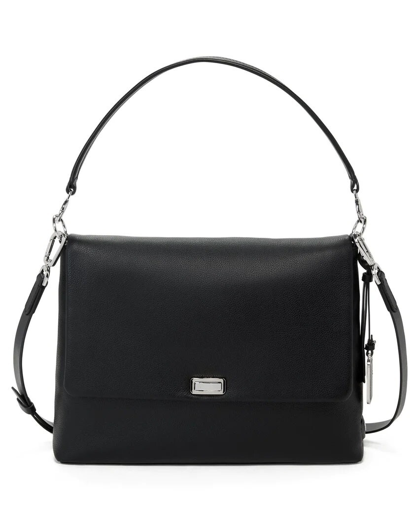 NEW Tumi Stanton Noelle leather Messenger bag handbag purse travel laptop black