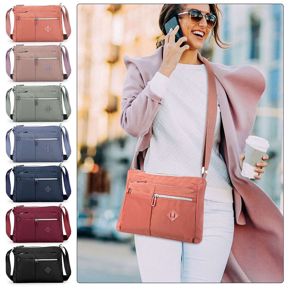 Waterproof Messenger Cross Body Ladies Handbag Bag Shoulder Bag Womens Purse