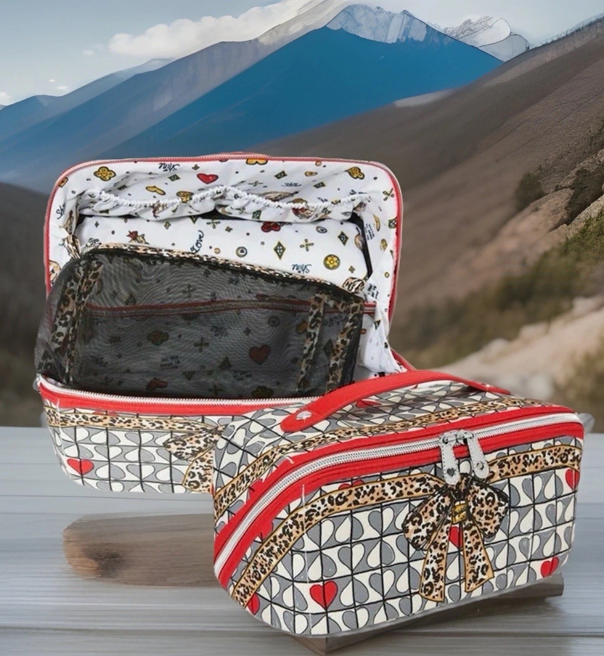 Brighton WILD LOVE Cosmetic Bag Boho Style D30315 List $78 In Original Packaging