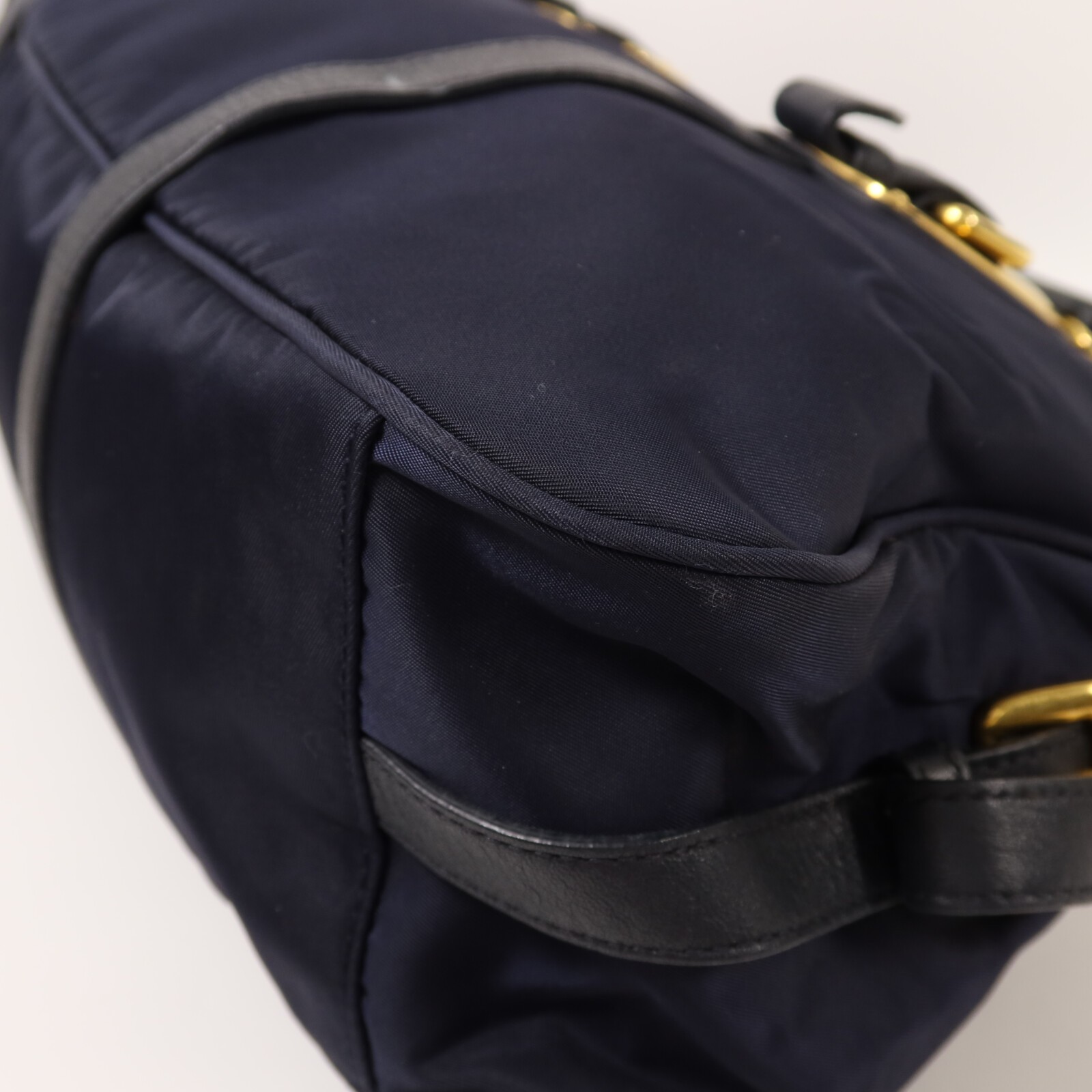 PRADA GHW 2 Way Shoulder Bag BN1903 Nylon Blue
